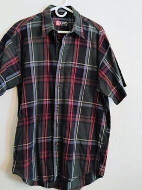 Ralph Lauren Short-Sleeve Plaid Button-Down Shirt Size L